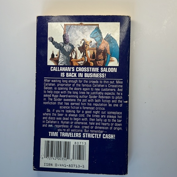 Time Travelers Strictly Cash by Spider Robinson Paperback Novel Sci Fi 1987 Book - Picture 2 of 2